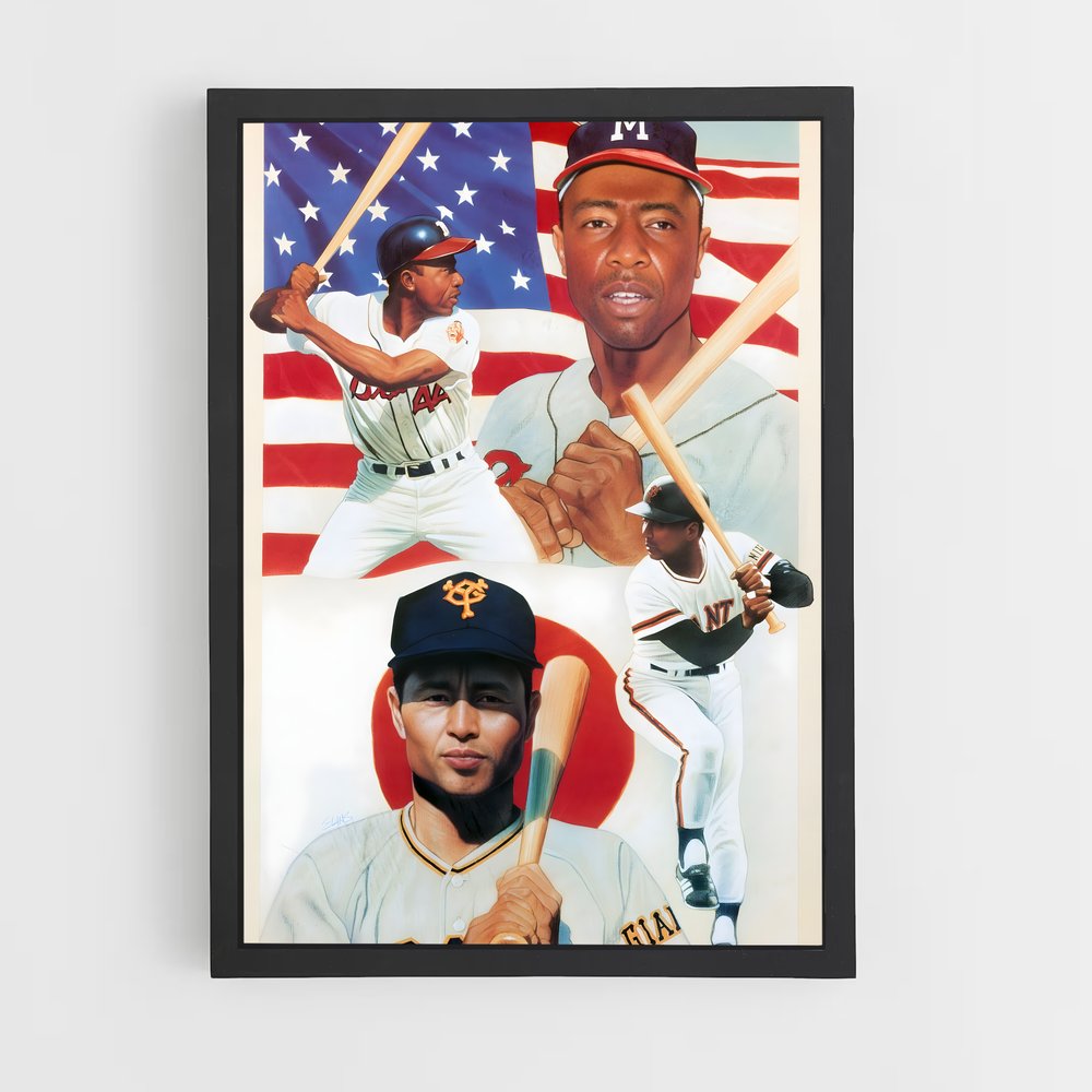 Poster Heroes du Diamond – affiche Baseball (vue 2)